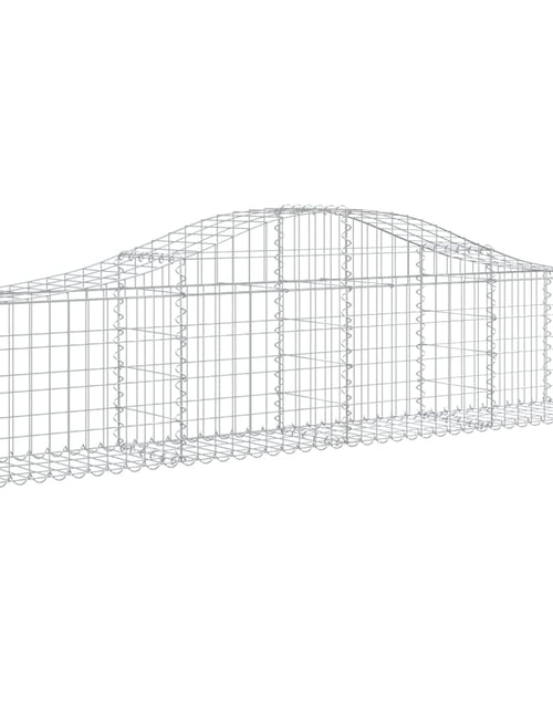 Загрузите изображение в средство просмотра галереи, Coșuri gabion arcuite 4 buc, 200x30x40/60 cm, fier galvanizat - Lando
