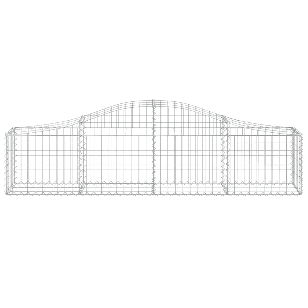 Coșuri gabion arcuite 4 buc, 200x30x40/60 cm, fier galvanizat - Lando