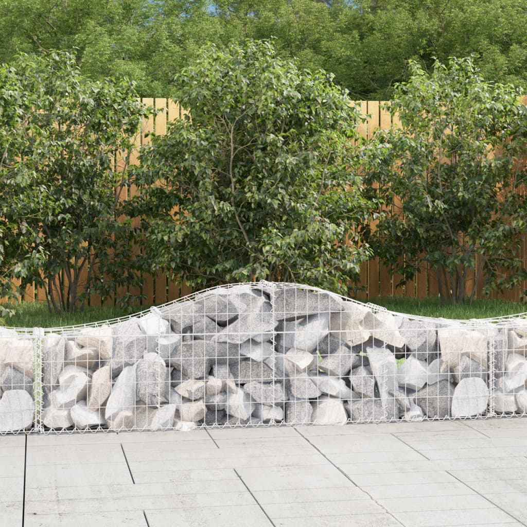 Coșuri gabion arcuite 5 buc, 200x30x40/60 cm, fier galvanizat - Lando