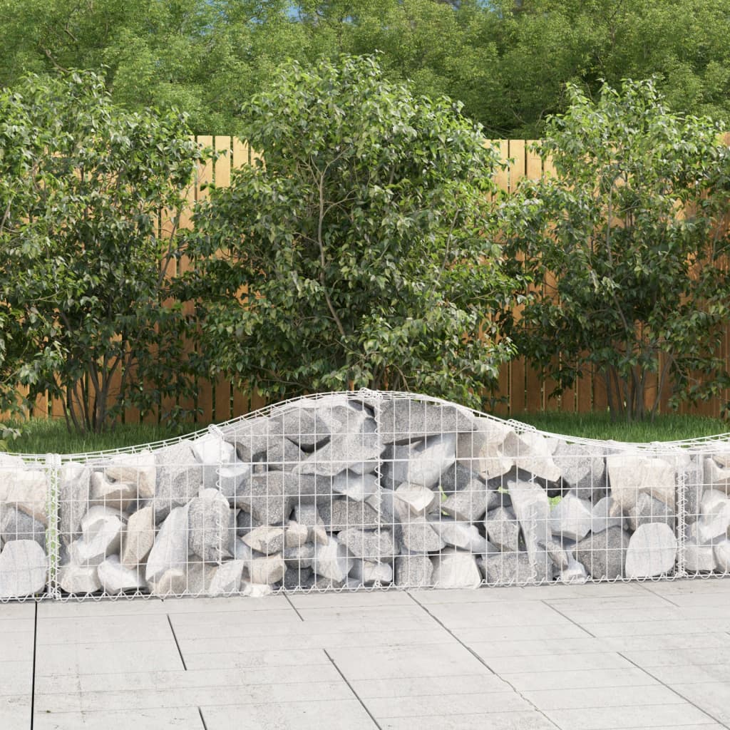 Coșuri gabion arcuite 15 buc, 200x30x40/60 cm, fier galvanizat - Lando