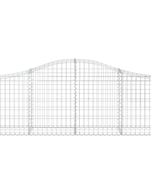 Загрузите изображение в средство просмотра галереи, Coșuri gabion arcuite 2 buc, 200x30x60/80 cm, fier galvanizat - Lando
