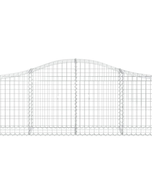 Загрузите изображение в средство просмотра галереи, Coșuri gabion arcuite 6 buc, 200x30x60/80 cm, fier galvanizat - Lando
