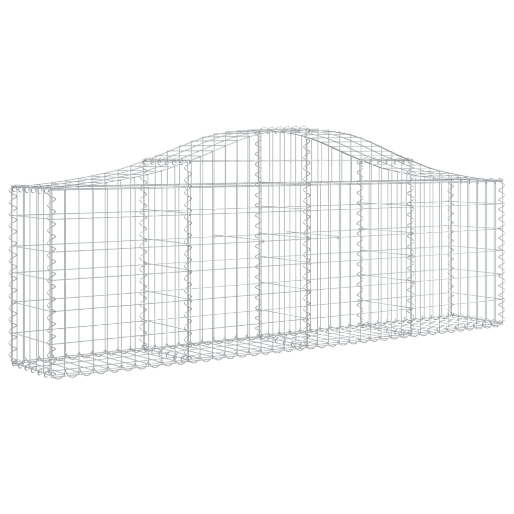 Coșuri gabion arcuite 8 buc, 200x30x60/80 cm, fier galvanizat - Lando