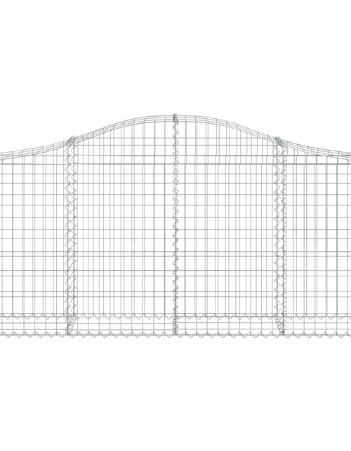 Загрузите изображение в средство просмотра галереи, Coșuri gabion arcuite 2 buc, 200x30x80/100cm, fier galvanizat Lando - Lando
