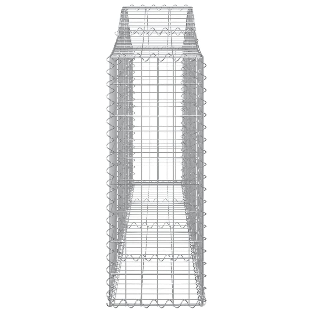 Coșuri gabion arcuite 5 buc, 200x30x80/100cm, fier galvanizat - Lando