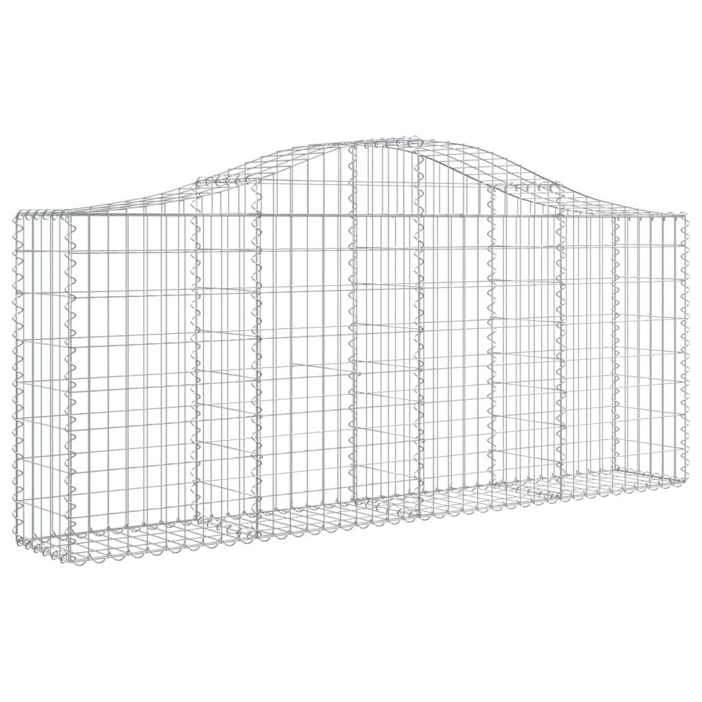 Coșuri gabion arcuite 8 buc, 200x30x80/100cm, fier galvanizat - Lando