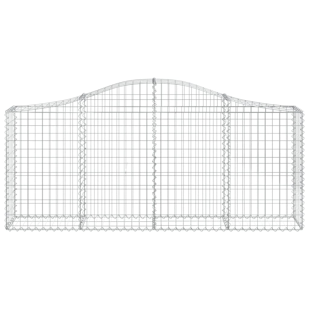 Coșuri gabion arcuite 8 buc, 200x30x80/100cm, fier galvanizat - Lando