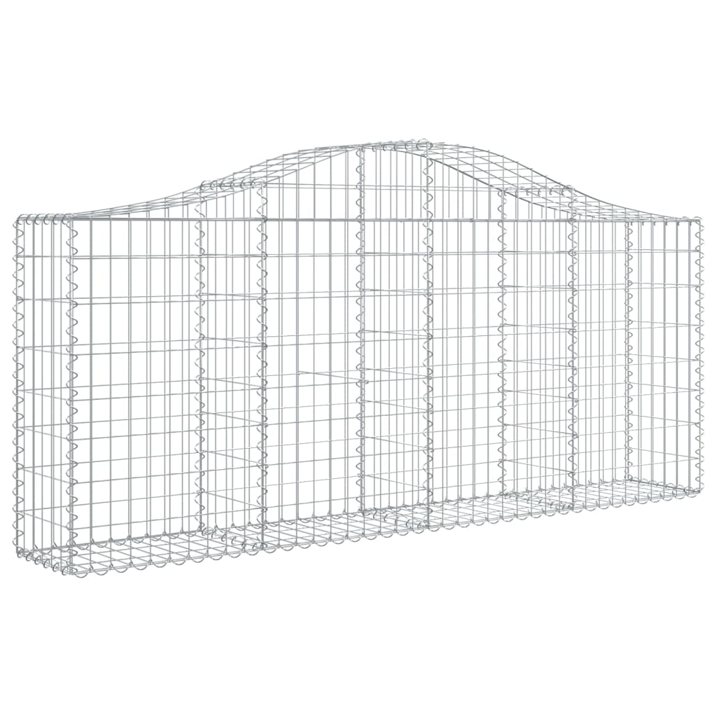 Coșuri gabion arcuite 11 buc, 200x30x80/100cm, fier galvanizat - Lando