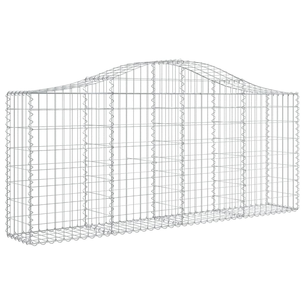 Coșuri gabion arcuite 13 buc, 200x30x80/100cm, fier galvanizat - Lando