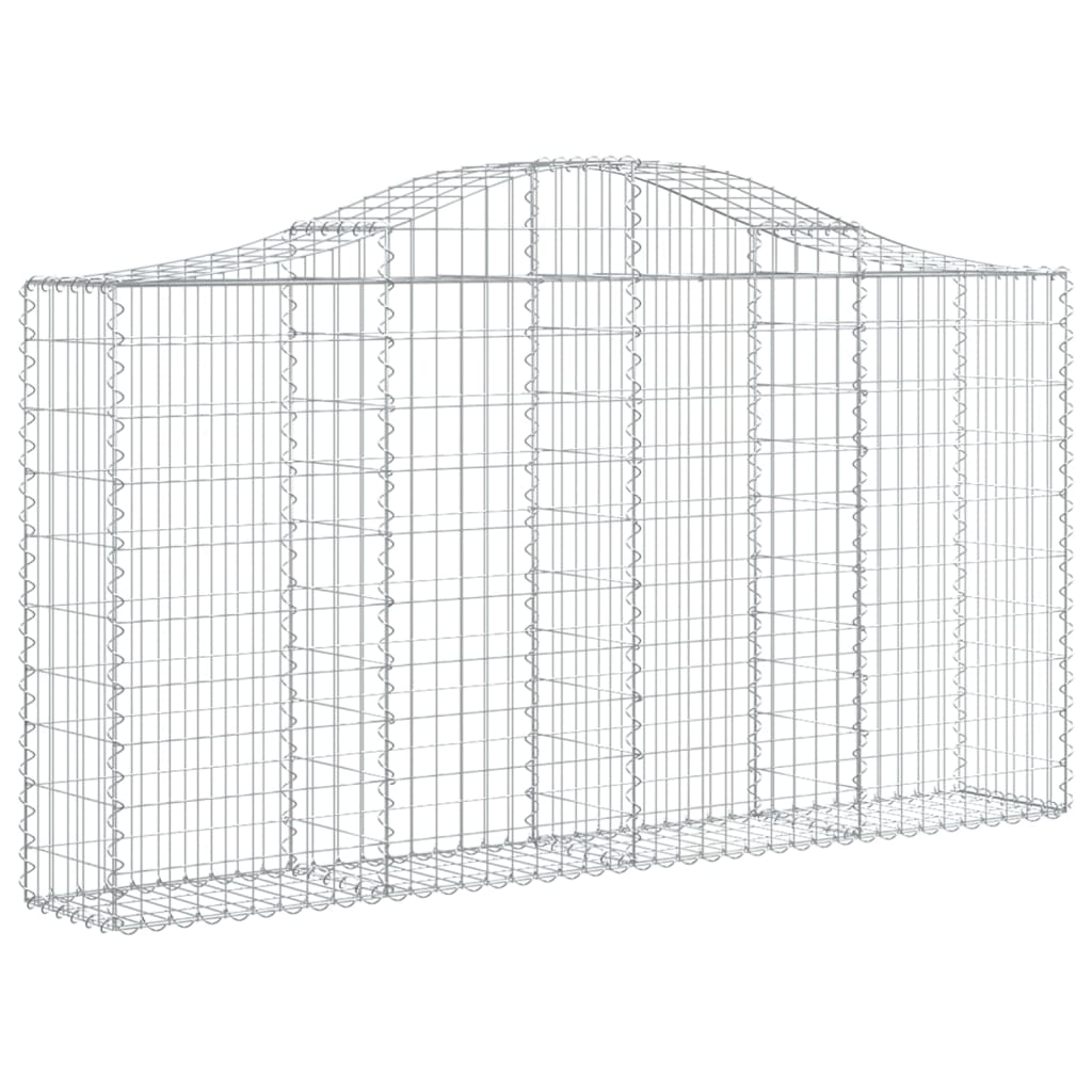 Coșuri gabion arcuite 5 buc, 200x30x100/120 cm fier galvanizat - Lando