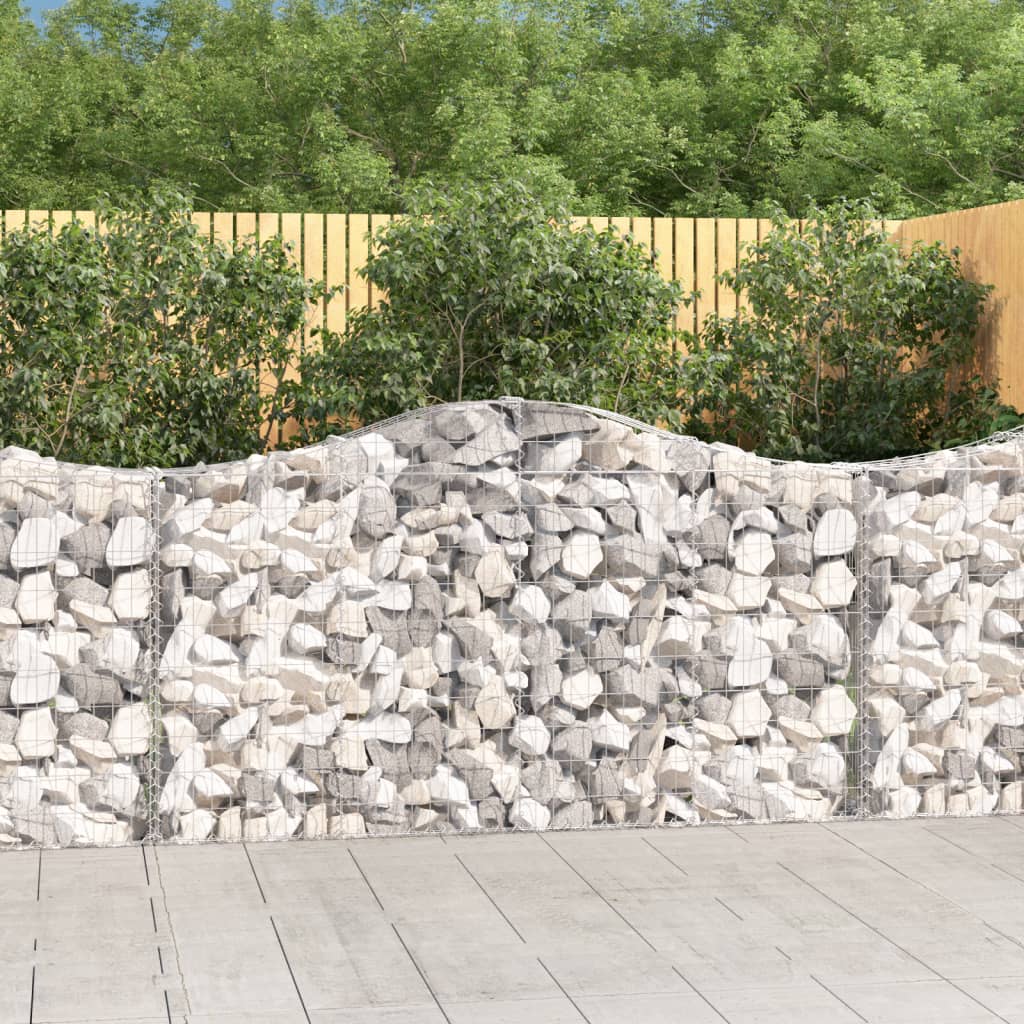 Coșuri gabion arcuite 11 buc, 200x30x100/120 cm fier galvanizat - Lando