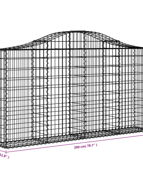 Încărcați imaginea în vizualizatorul Galerie, Coșuri gabion arcuite 12 buc, 200x30x100/120 cm fier galvanizat - Lando
