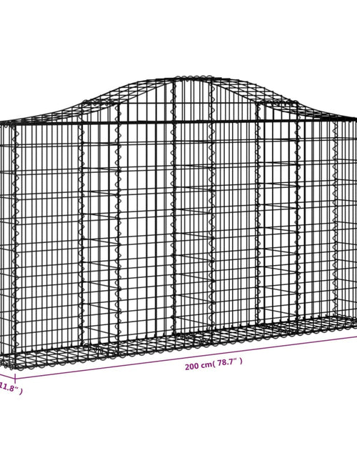 Încărcați imaginea în vizualizatorul Galerie, Coșuri gabion arcuite 50 buc, 200x30x100/120 cm fier galvanizat - Lando
