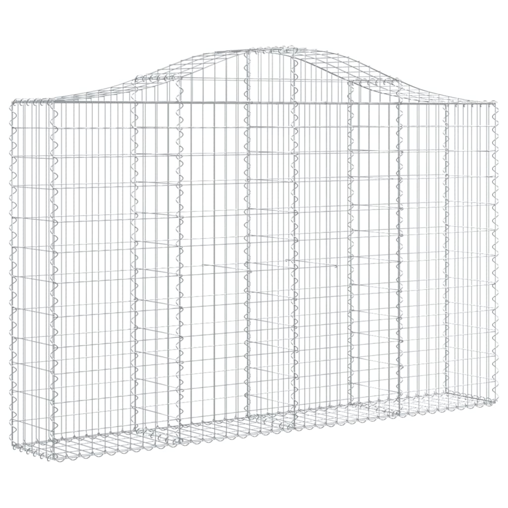 Coșuri gabion arcuite 4 buc, 200x30x120/140 cm, fier galvanizat - Lando