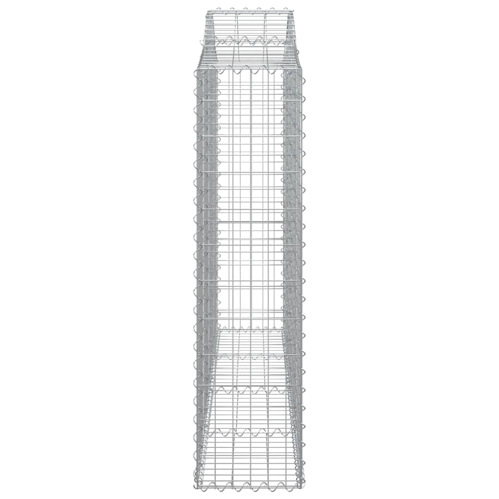 Coșuri gabion arcuite 4 buc, 200x30x120/140 cm, fier galvanizat - Lando