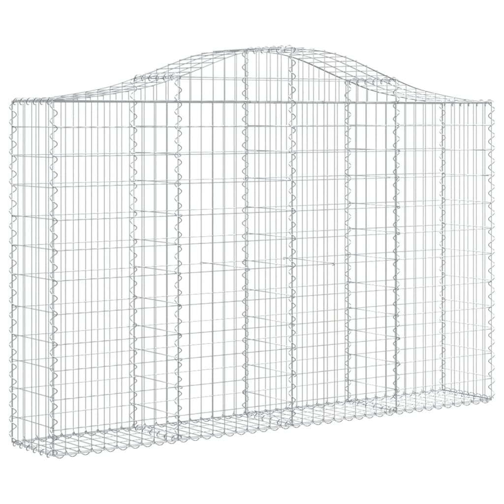 Coșuri gabion arcuite 8 buc, 200x30x120/140 cm, fier galvanizat - Lando