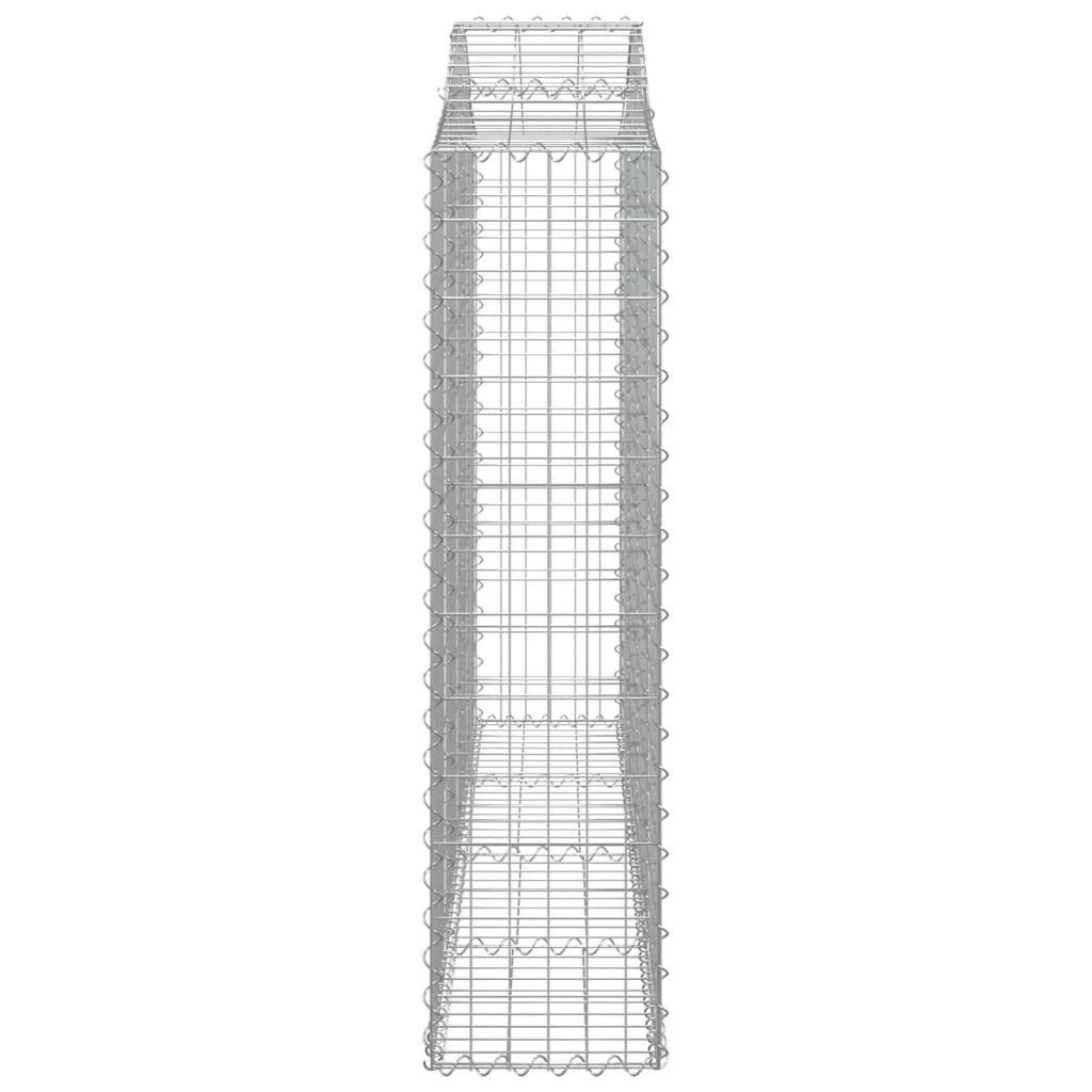 Coșuri gabion arcuite 8 buc, 200x30x120/140 cm, fier galvanizat - Lando