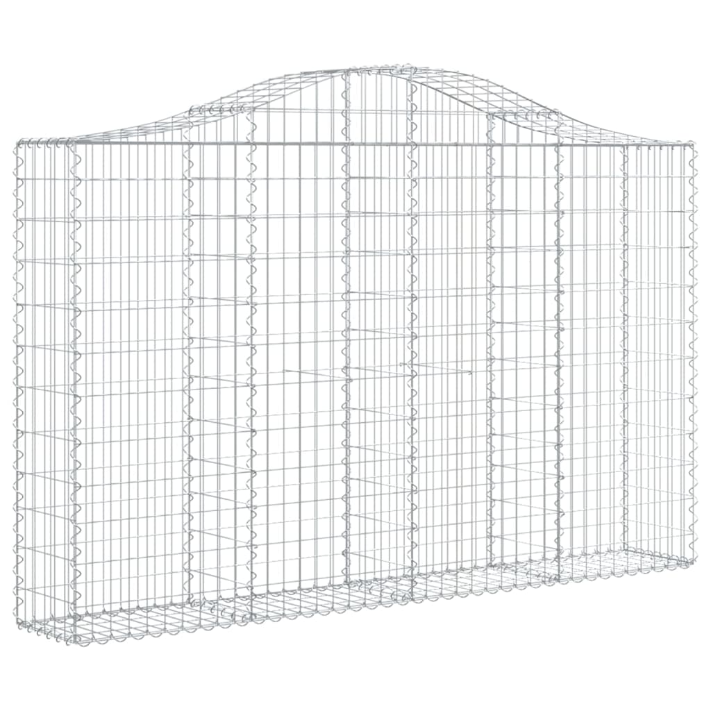 Coșuri gabion arcuite 9 buc, 200x30x120/140 cm, fier galvanizat - Lando