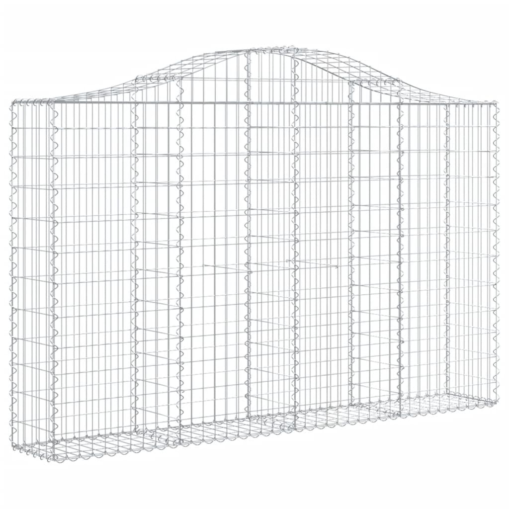 Coșuri gabion arcuite 12 buc, 200x30x120/140cm, fier galvanizat - Lando