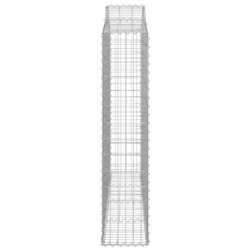 Coșuri gabion arcuite 6 buc, 200x30x140/160cm, fier galvanizat - Lando