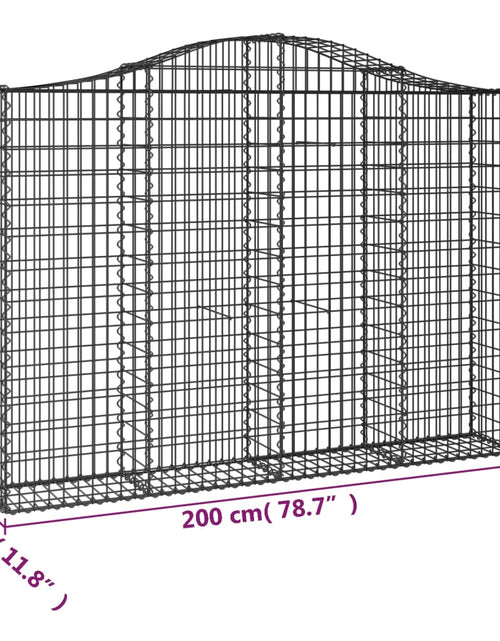 Încărcați imaginea în vizualizatorul Galerie, Coșuri gabion arcuite 10 buc, 200x30x140/160cm, fier galvanizat - Lando
