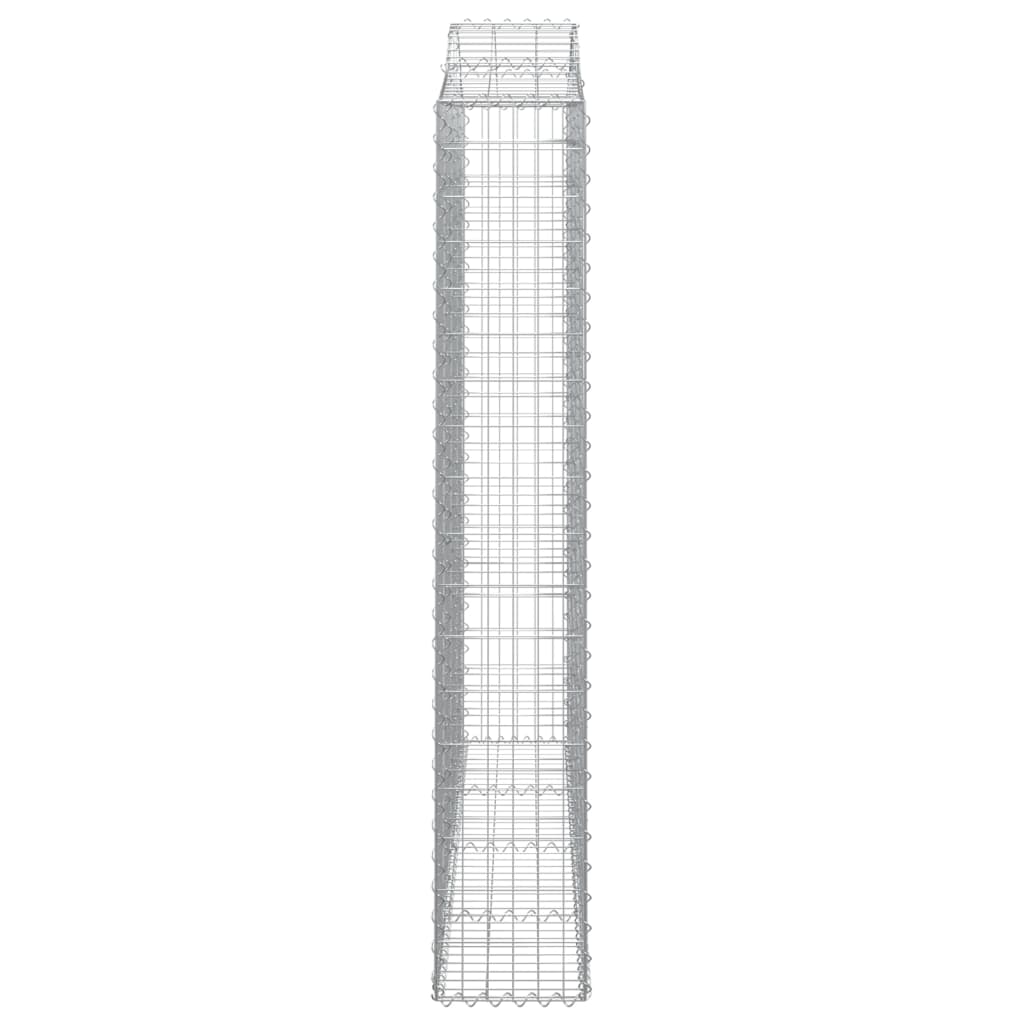 Coșuri gabion arcuite 2 buc, 200x30x180/200cm, fier galvanizat - Lando