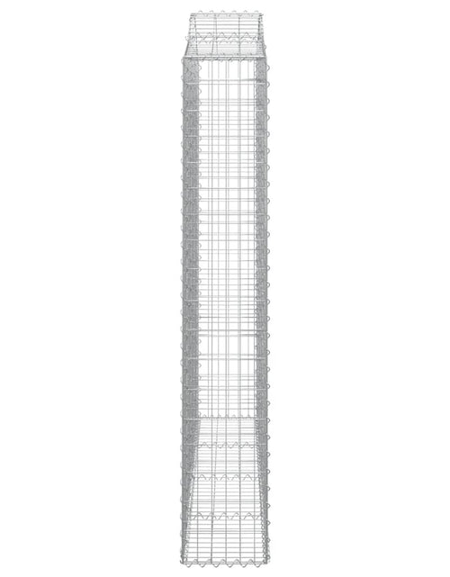 Загрузите изображение в средство просмотра галереи, Coșuri gabion arcuite 6 buc, 200x30x180/200cm, fier galvanizat - Lando
