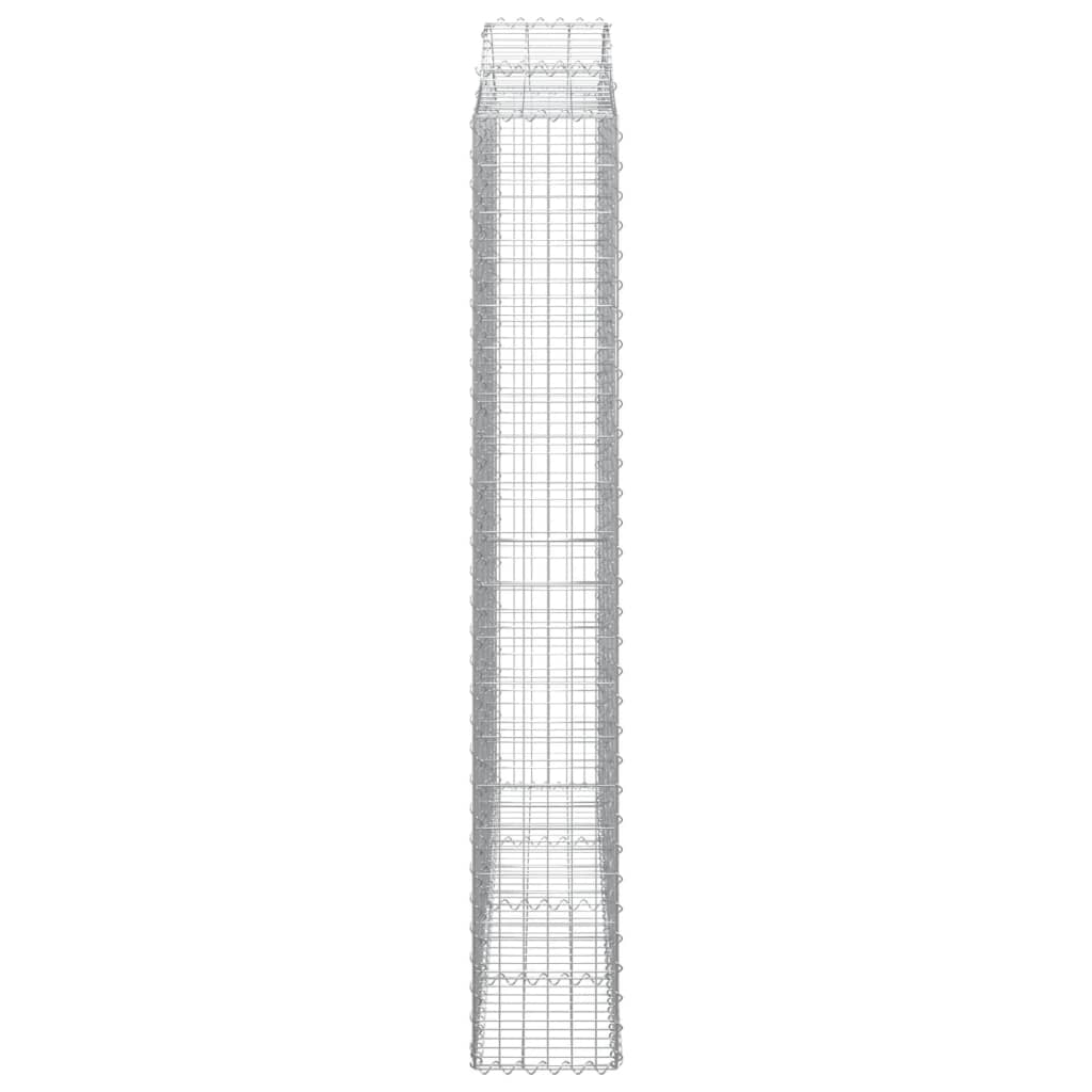 Coșuri gabion arcuite 2 buc. 200x30x200/220 cm fier galvanizat - Lando