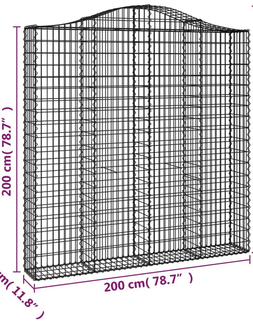 Загрузите изображение в средство просмотра галереи, Coșuri gabion arcuite 2 buc. 200x30x200/220 cm fier galvanizat - Lando
