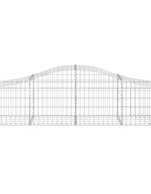 Загрузите изображение в средство просмотра галереи, Coșuri gabion arcuite 2 buc, 200x50x40/60 cm, fier galvanizat - Lando
