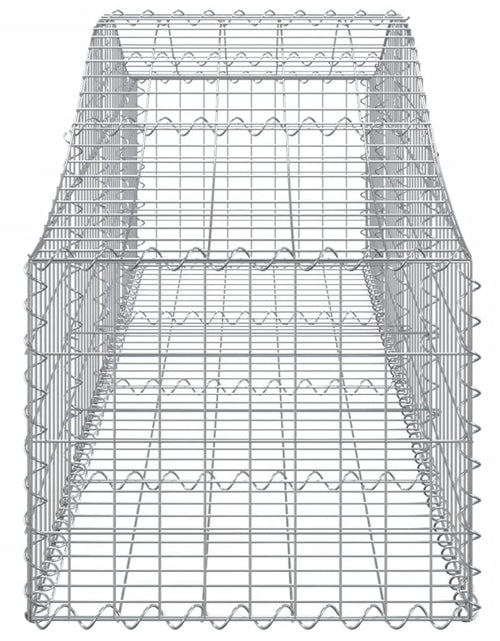 Încărcați imaginea în vizualizatorul Galerie, Coșuri gabion arcuite 2 buc, 200x50x40/60 cm, fier galvanizat - Lando
