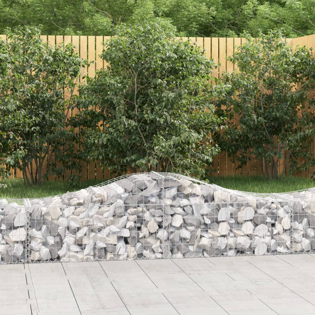 Coșuri gabion arcuite 2 buc, 200x50x40/60 cm, fier galvanizat - Lando