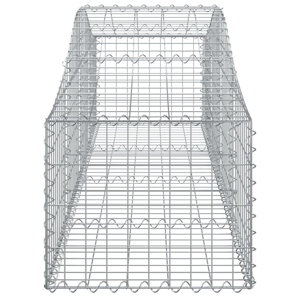 Coșuri gabion arcuite 4 buc, 200x50x40/60 cm, fier galvanizat - Lando