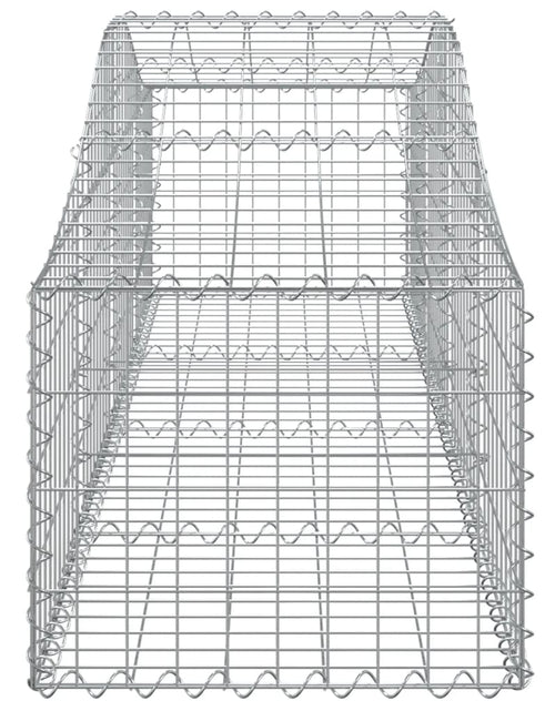 Загрузите изображение в средство просмотра галереи, Coșuri gabion arcuite 7 buc, 200x50x40/60 cm, fier galvanizat - Lando
