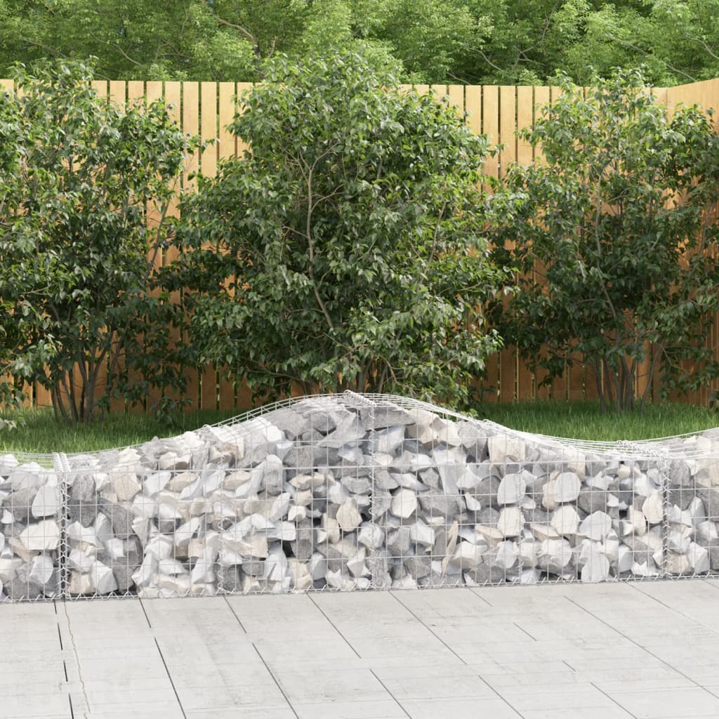 Coșuri gabion arcuite 7 buc, 200x50x40/60 cm, fier galvanizat - Lando