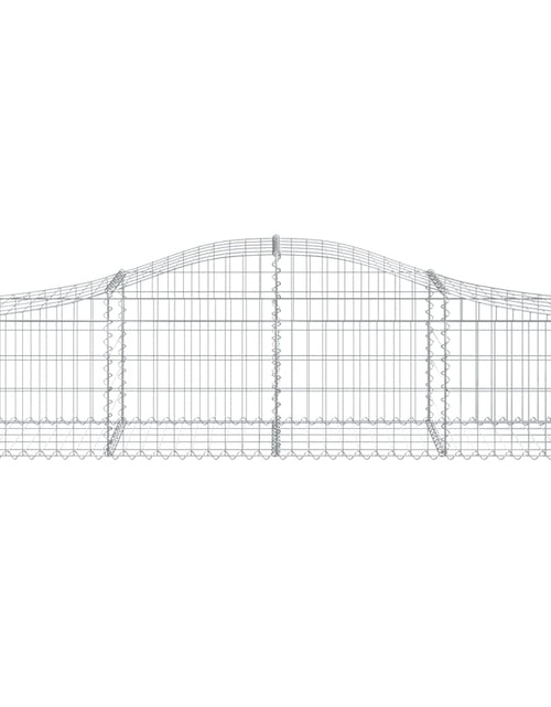 Загрузите изображение в средство просмотра галереи, Coșuri gabion arcuite 10 buc, 200x50x40/60 cm, fier galvanizat - Lando
