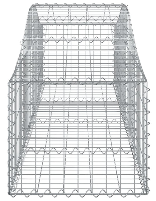 Încărcați imaginea în vizualizatorul Galerie, Coșuri gabion arcuite 50 buc, 200x50x40/60 cm, fier galvanizat - Lando
