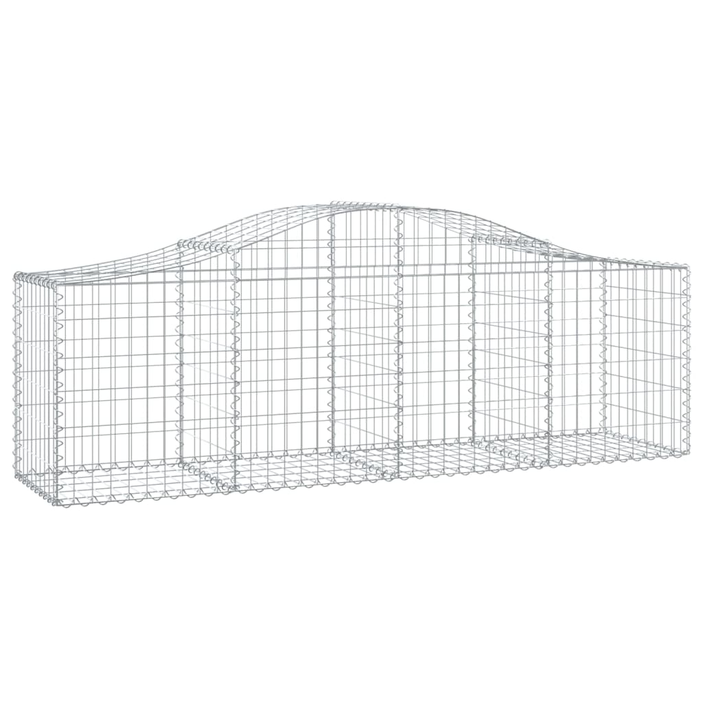 Coșuri gabion arcuite 2 buc, 200x50x60/80 cm, fier galvanizat - Lando