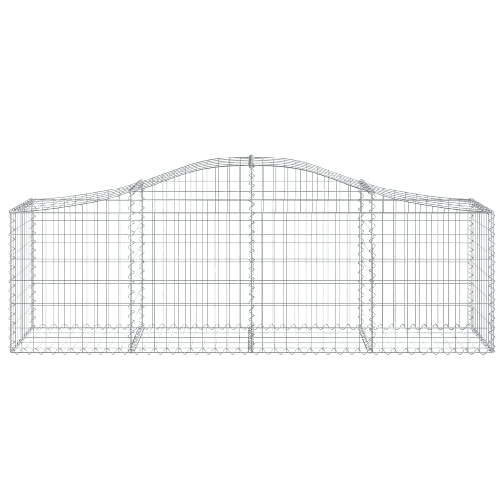 Coșuri gabion arcuite 2 buc, 200x50x60/80 cm, fier galvanizat - Lando