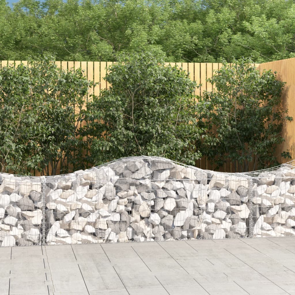 Coșuri gabion arcuite 2 buc, 200x50x60/80 cm, fier galvanizat - Lando