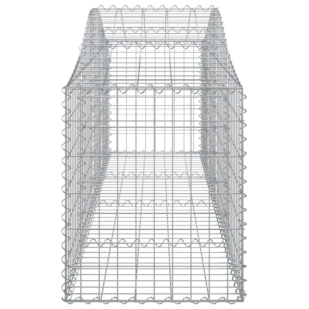 Coșuri gabion arcuite 4 buc, 200x50x60/80 cm, fier galvanizat - Lando