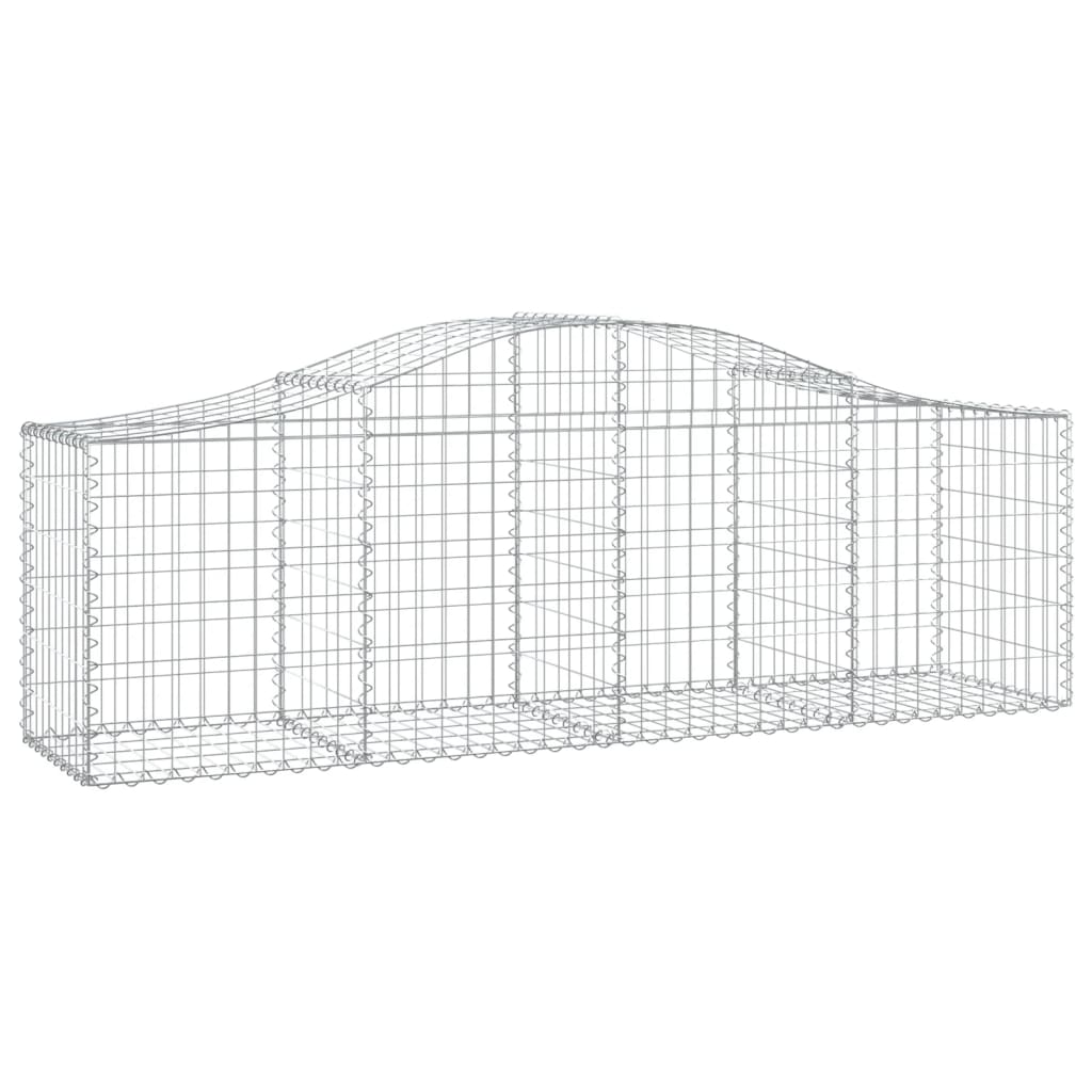 Coșuri gabion arcuite 8 buc, 200x50x60/80 cm, fier galvanizat - Lando