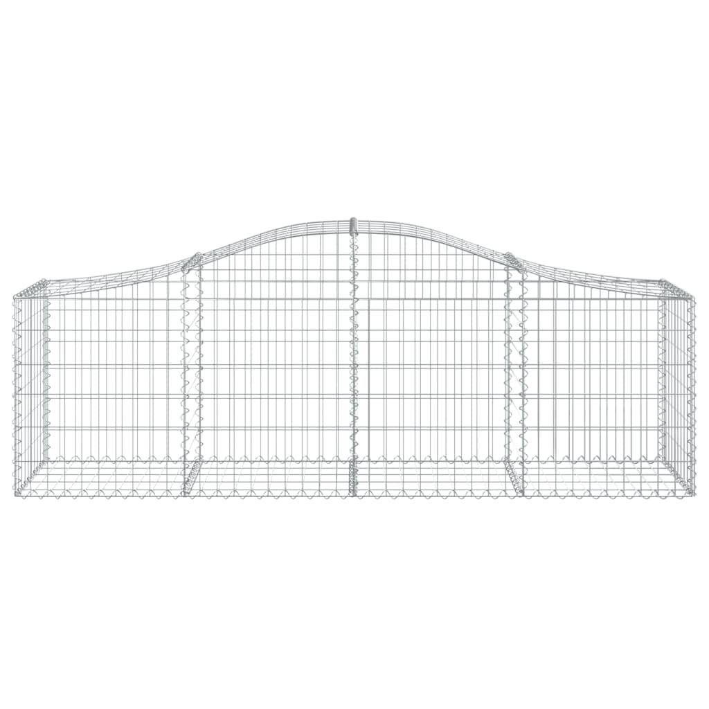 Coșuri gabion arcuite 8 buc, 200x50x60/80 cm, fier galvanizat - Lando