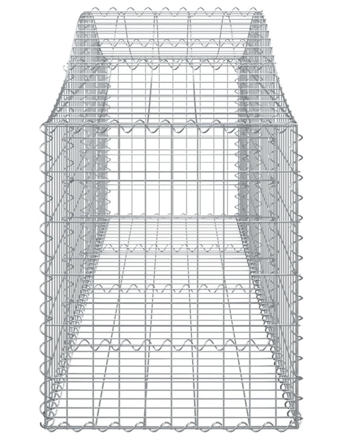 Încărcați imaginea în vizualizatorul Galerie, Coșuri gabion arcuite 8 buc, 200x50x60/80 cm, fier galvanizat - Lando
