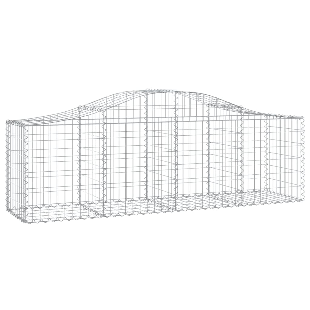 Coșuri gabion arcuite 10 buc, 200x50x60/80 cm, fier galvanizat - Lando