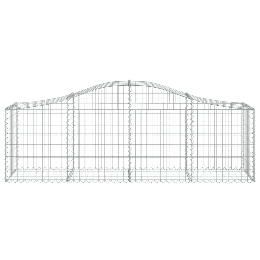 Coșuri gabion arcuite 10 buc, 200x50x60/80 cm, fier galvanizat - Lando