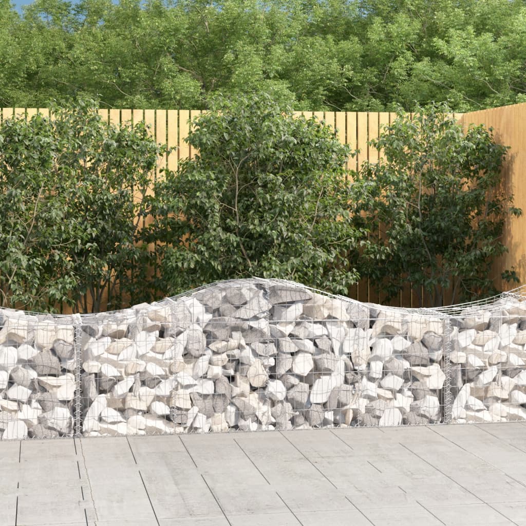 Coșuri gabion arcuite 10 buc, 200x50x60/80 cm, fier galvanizat - Lando