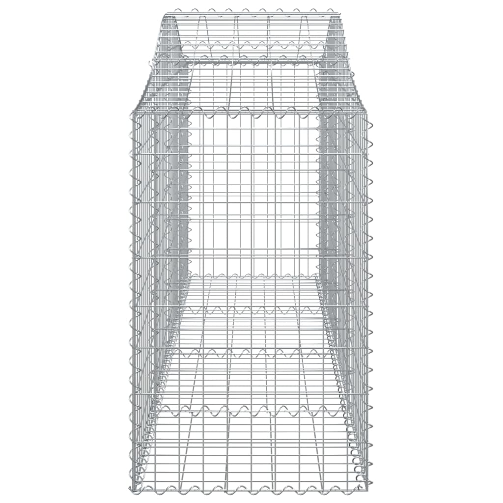 Coșuri gabion arcuite 5 buc, 200x50x80/100 cm, fier galvanizat - Lando