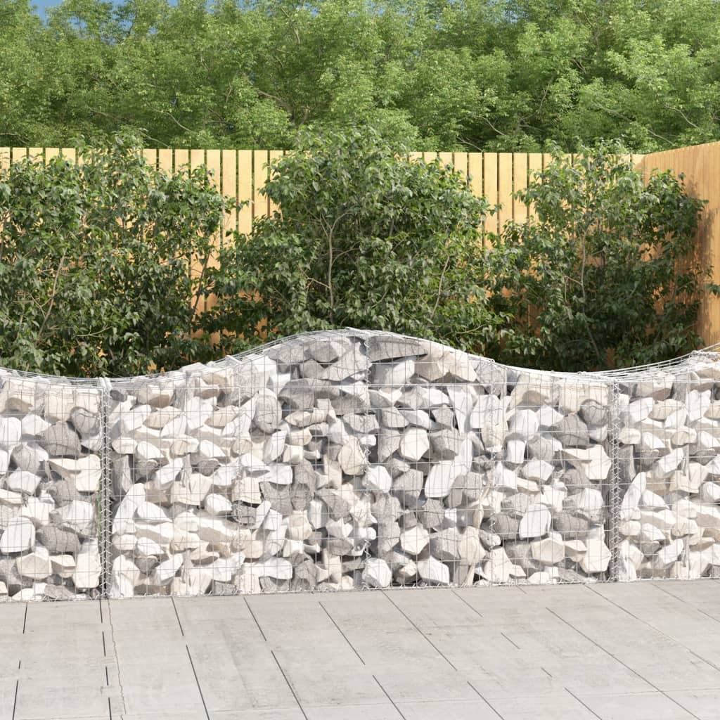 Coșuri gabion arcuite 5 buc, 200x50x80/100 cm, fier galvanizat - Lando