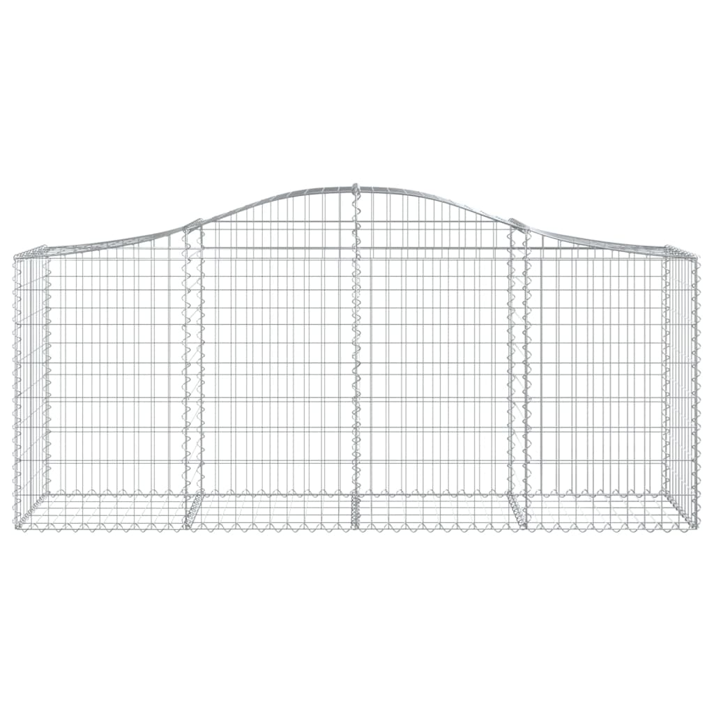 Coșuri gabion arcuite 6 buc, 200x50x80/100 cm, fier galvanizat - Lando